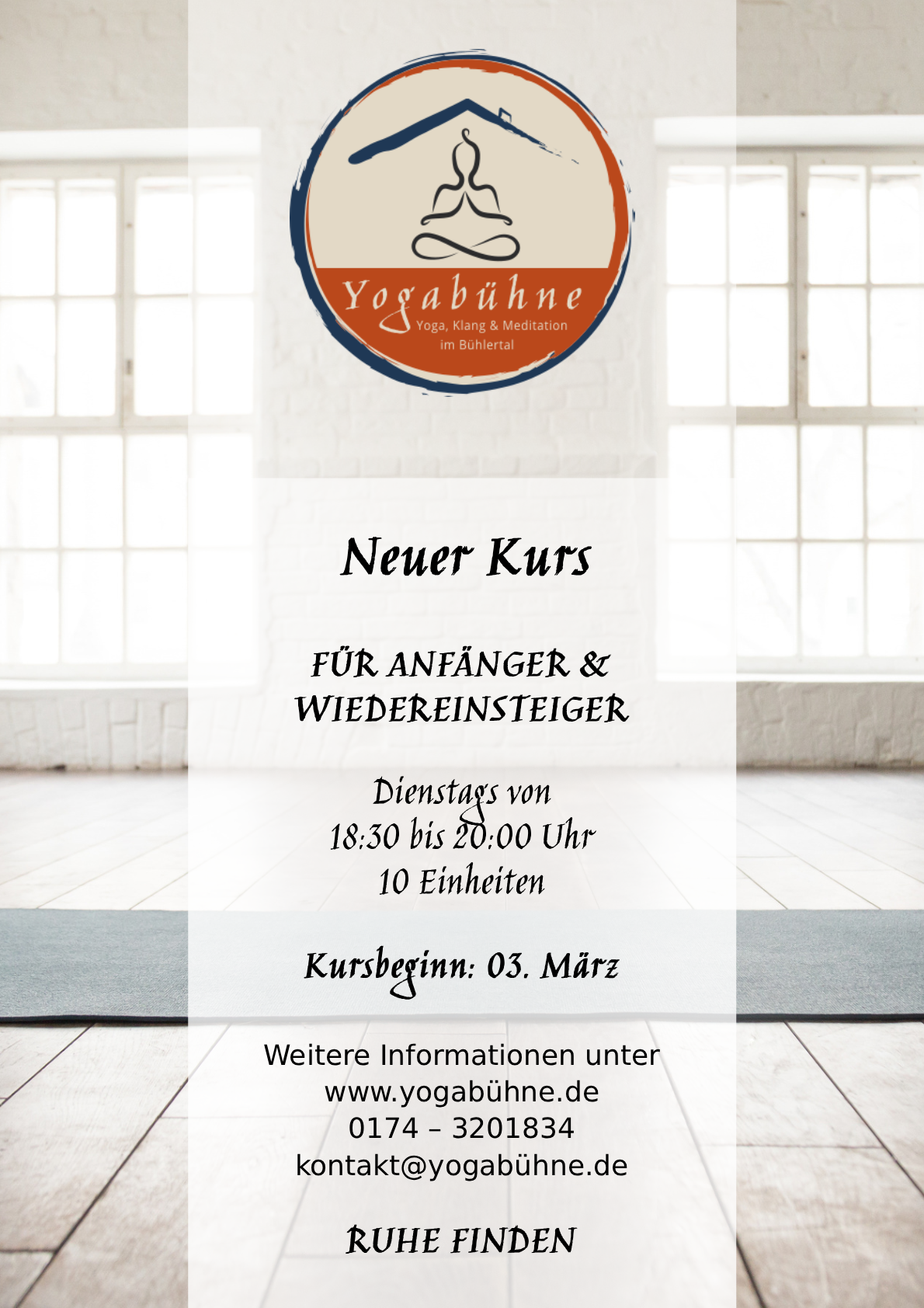 Mehr über den Artikel erfahren Neuer Kurs für Anfänger